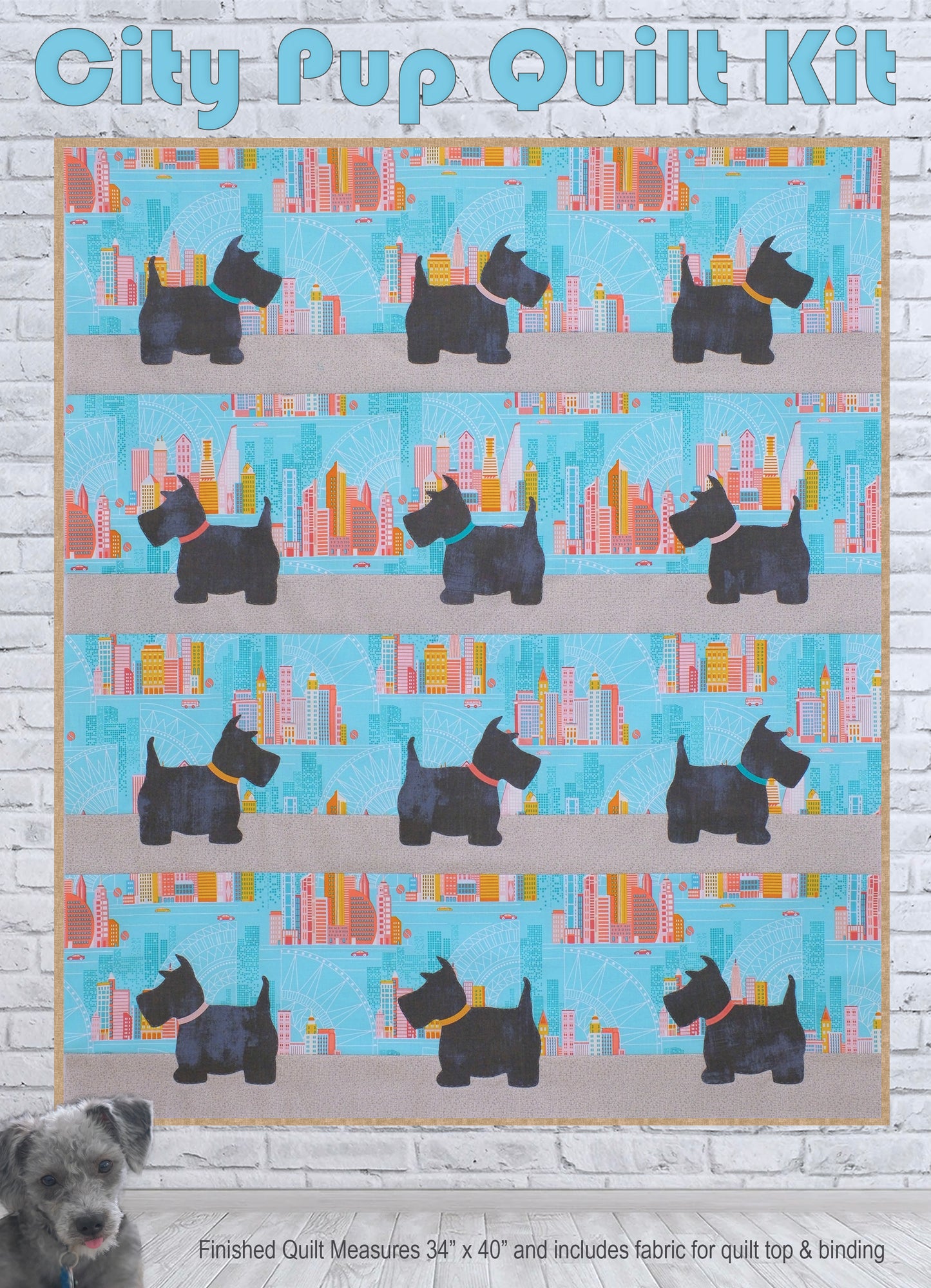 The City Pup Quilt Kit