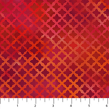 Boho Blooms - Mini Grid Red