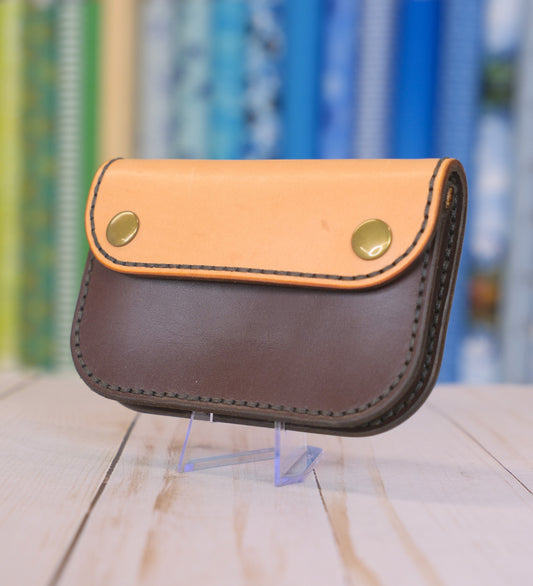 Brown & Tan Allen Pouch from the Beansy x Keaton Quilts Collection