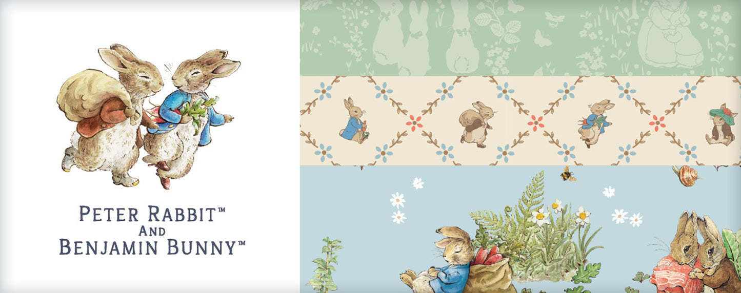 Peter Rabbit™ and Benjamin Bunny™ 2.5 Inch Jelly Roll, 40 Pcs.