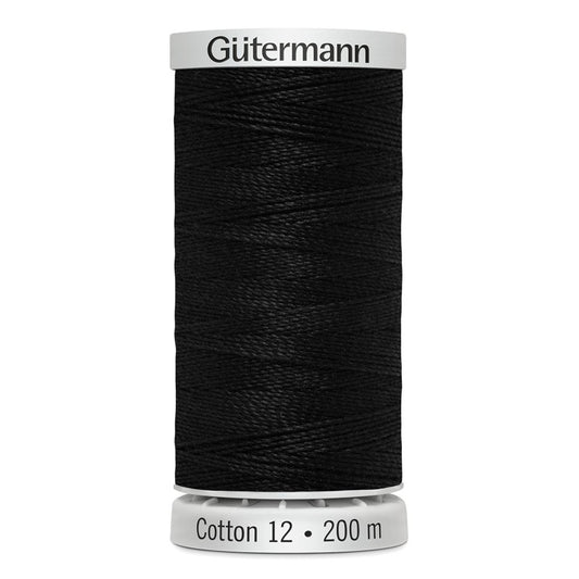 Gutermann Cotton 12 - Black - 5201
