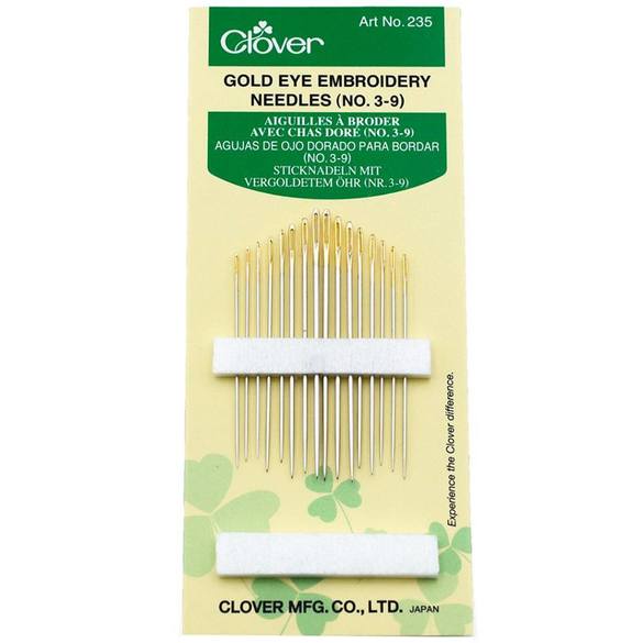 Clover - Gold Eye Appliqué Needles, No. 9