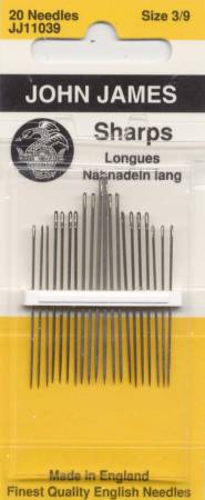 John James Sharps Needles Assorted Sizes 3/9 20ct