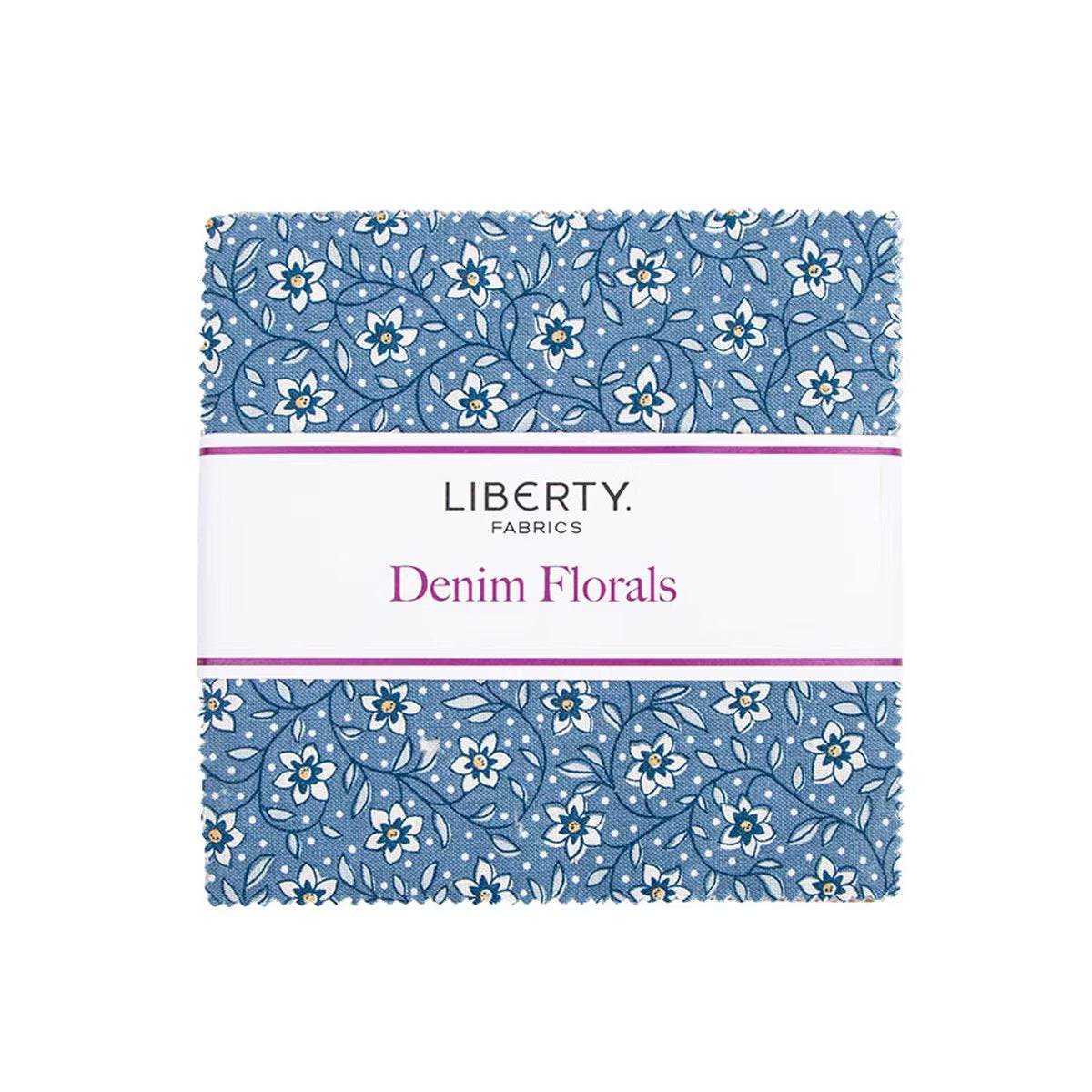 Liberty Denim Florals 5 Inch Stacker, 42 Pcs.