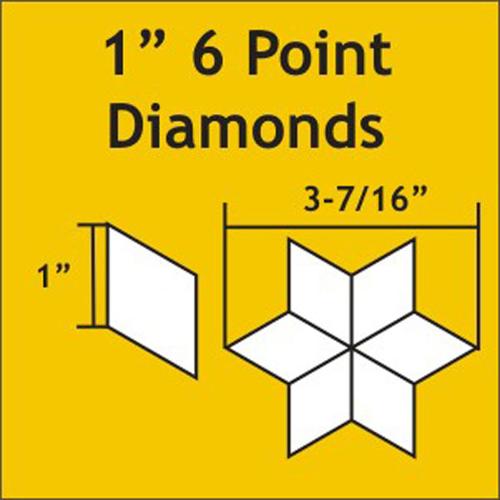 Paper Piece 6 Point Diamond 1" 75pcs
