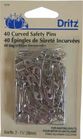 Curved Safety Pins Size 2 40ct