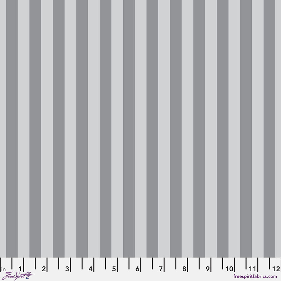 Pre-order - Tula Pink - Tent Stripe - Fog || True Colors Graywork