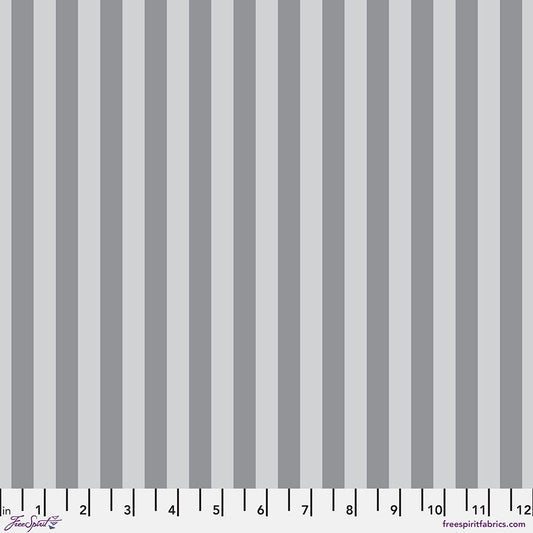 Pre-order - Tula Pink - Tent Stripe - Fog || True Colors Graywork