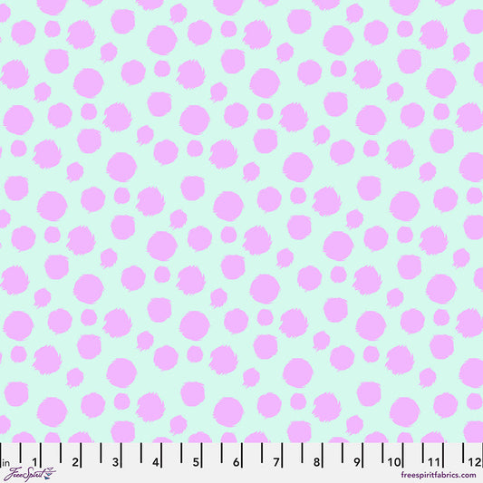 Tula Pink - Fur Ball - Technomint (Minky) || Tabby Road Déjà Vu Minky