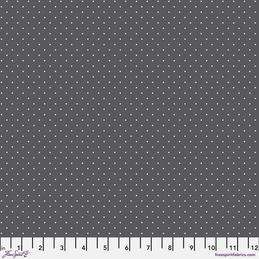 Pre-order - Tula Pink - Tiny Dots - Carbon || True Colors Graywork