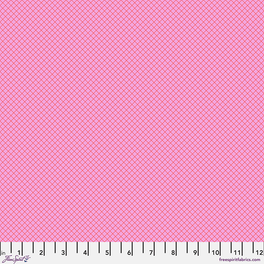 Pre-order - Tula Pink - On the Grid - Bubblegum || Tula Pink True Colors