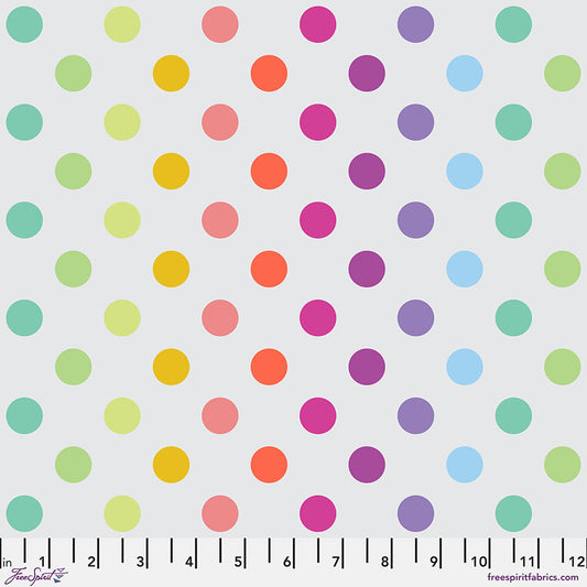 Pre-order - Tula Pink - Disco Poms - Whisper || True Colors Graywork
