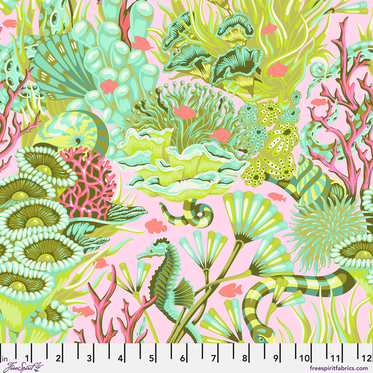 *Pre-order* Tula Pink - Reef What You Sew - Coralline || Floral Reef
