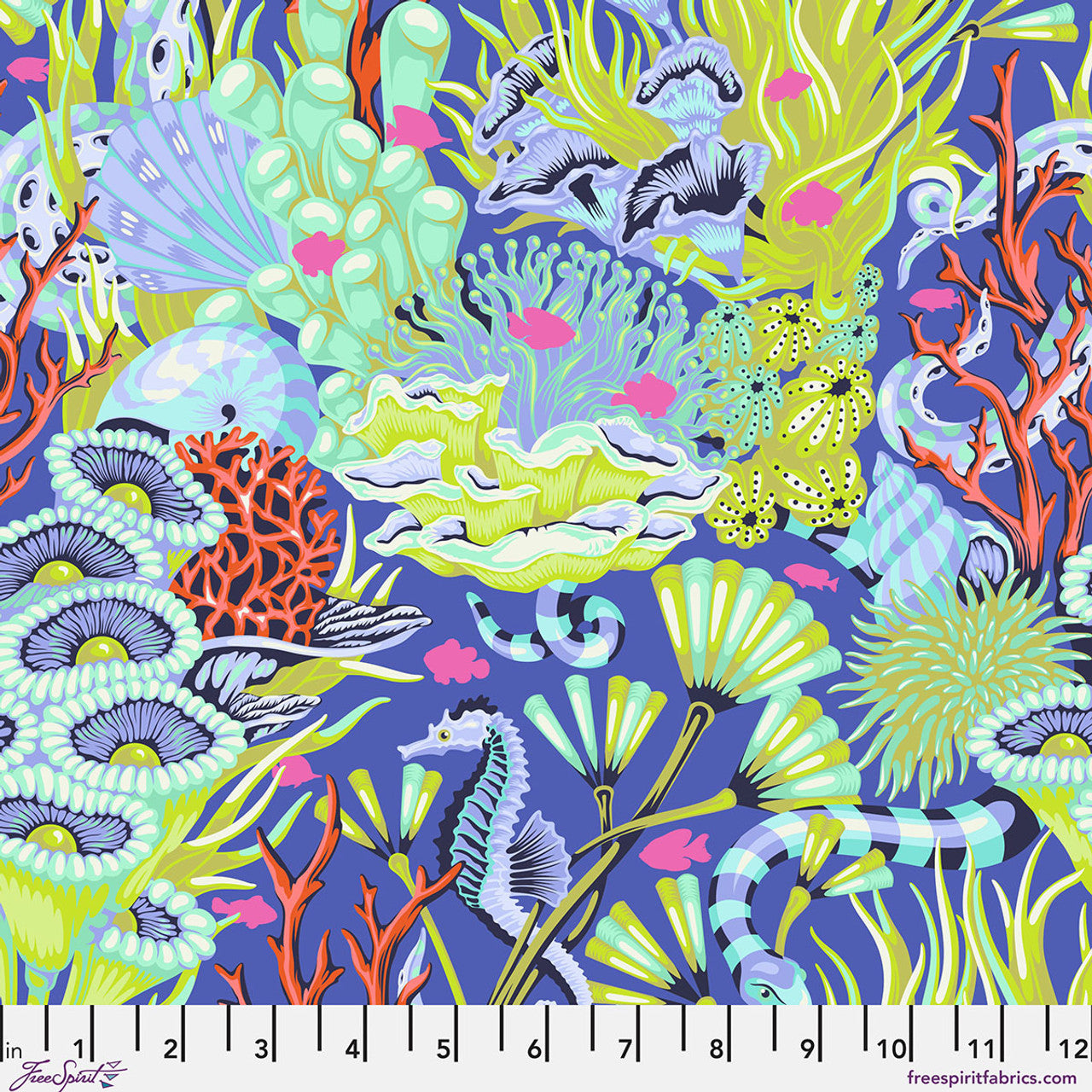 *Pre-order* Tula Pink - Reef What You Sew - Marine || Floral Reef
