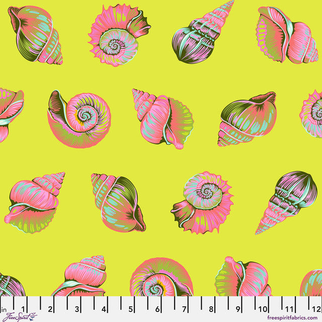 *Pre-order* Tula Pink - Lil Shelly - Seagrass || Floral Reef