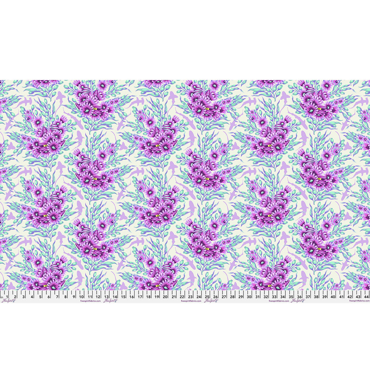 *Pre-order* Tula Pink - Shadow Sharks - Ultraviolet || Floral Reef