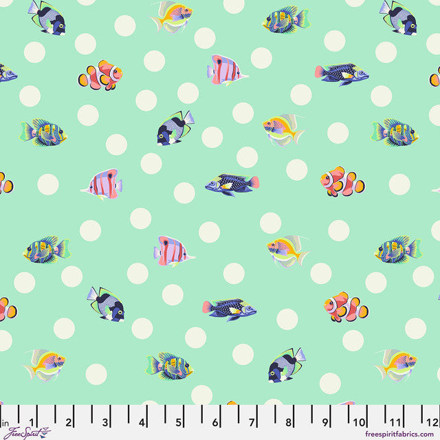 *Pre-order* Tula Pink - School Crossing - Seafoam || Floral Reef
