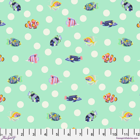 *Pre-order* Tula Pink - School Crossing - Seafoam || Floral Reef