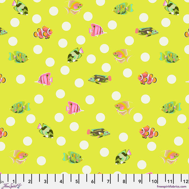 *Pre-order* Tula Pink - School Crossing - Seagrass || Floral Reef