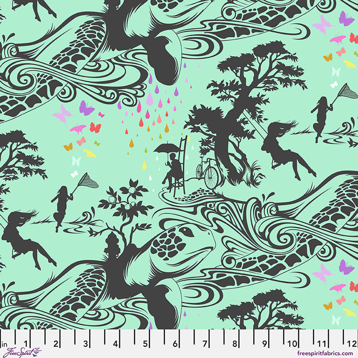 *Pre-order* Tula Pink - Turtle Bay - Sweetmint || Prince Charming Déjà Vu