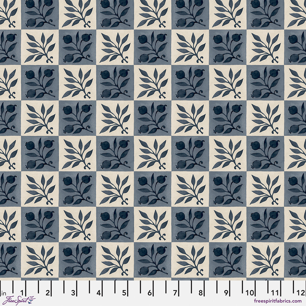 *Pre-order* Rosehip Check - Indigo || May Morris