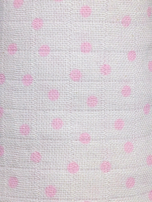 2 yard cut of Gauze & Effect - Dots - Pink