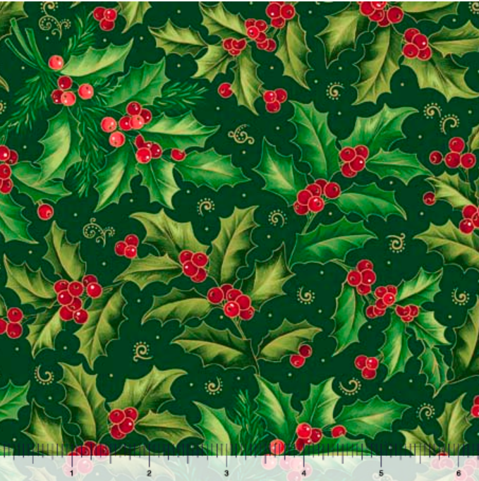 Poinsettia Symphony - Holly and Berries - Forest
