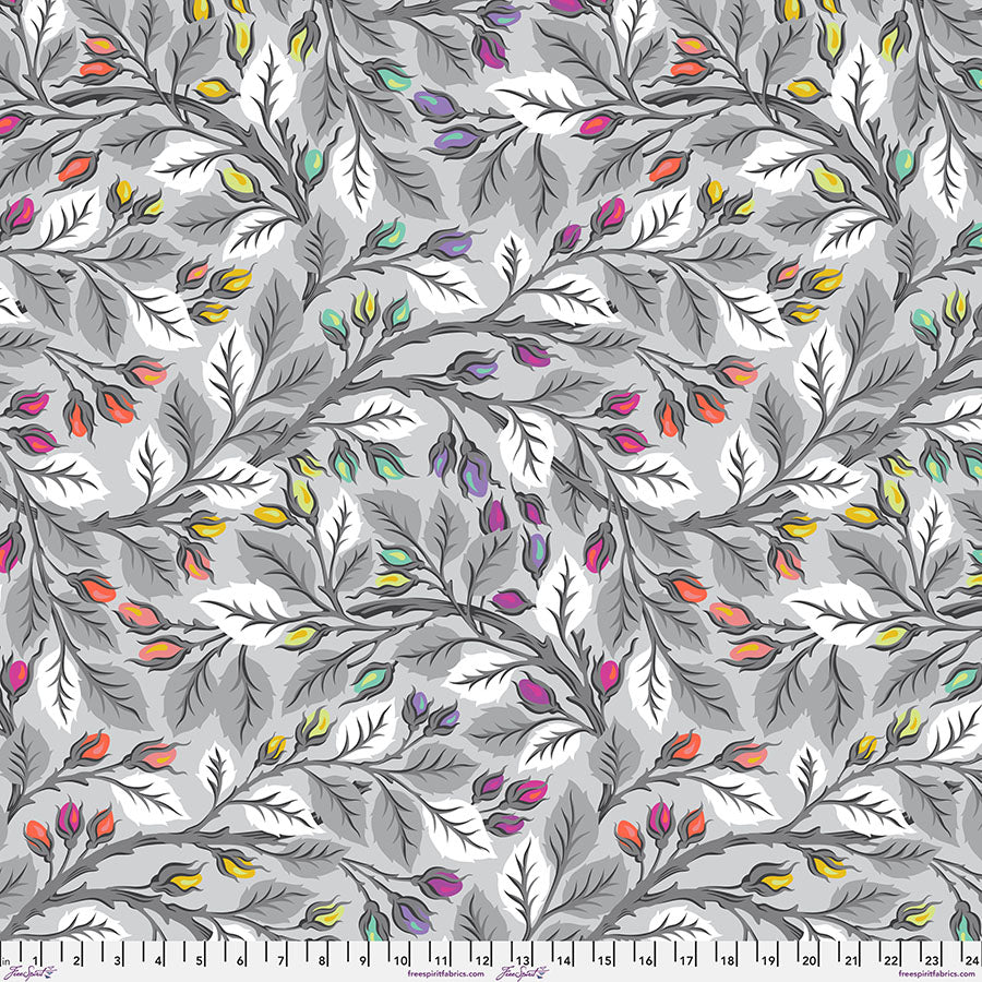 Pre-order - Tula Pink - 108" Backing Fabric - Best Buds - Fog || Graywork