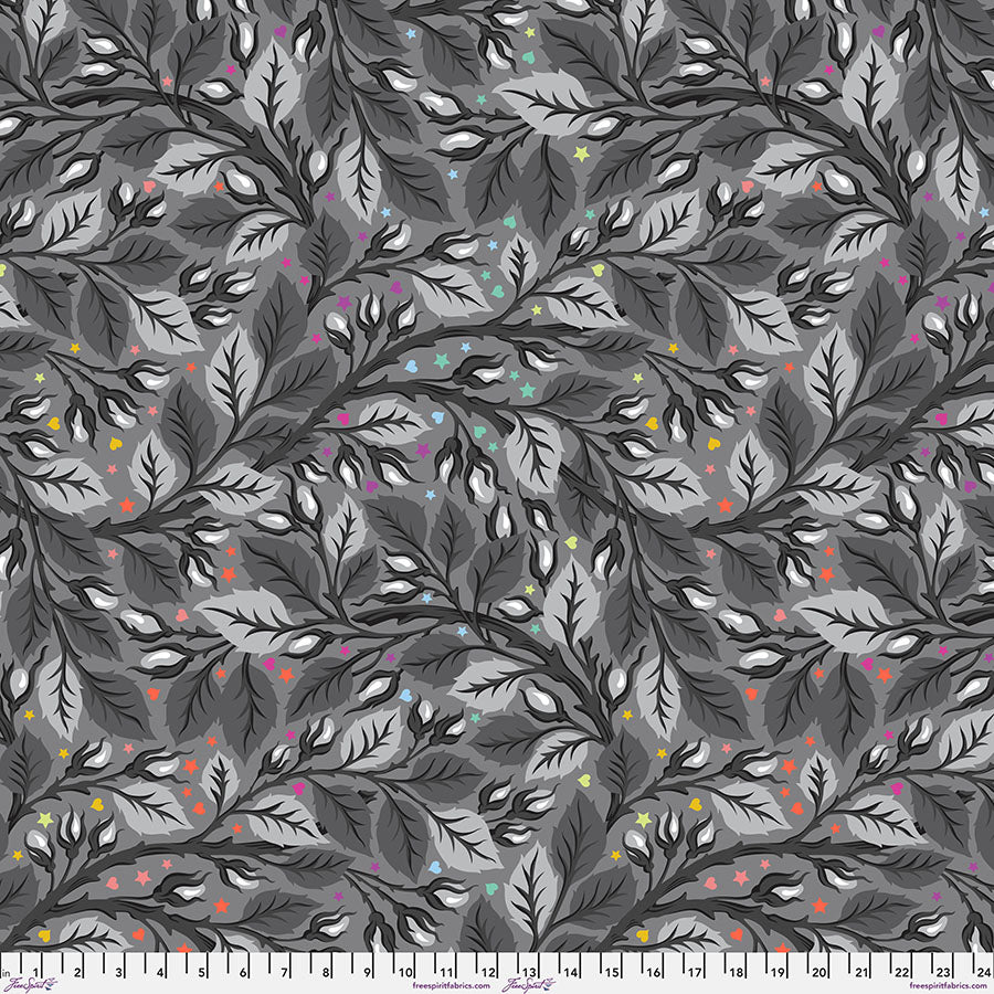 Pre-order - Tula Pink - 108" Backing Fabric - Nip in the Bud - Shadow || Graywork