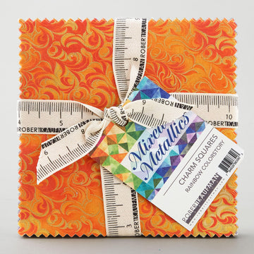 Mixed Metallics by Studio RK - Rainbow - 5" square charm pack