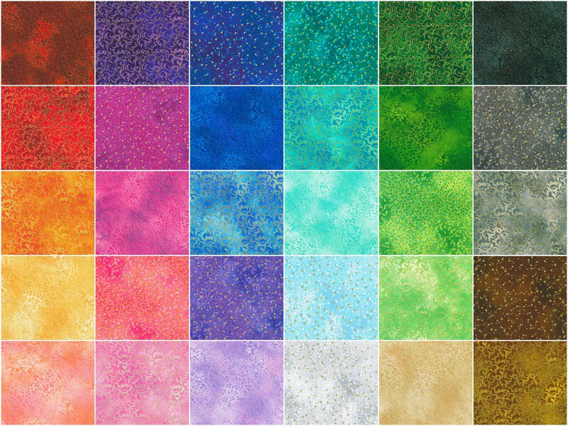 Mixed Metallics by Studio RK - Rainbow - 5" square charm pack