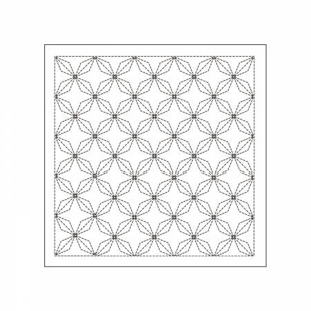 Sashiko sampler Traditional Design Hana-bishi White #1014