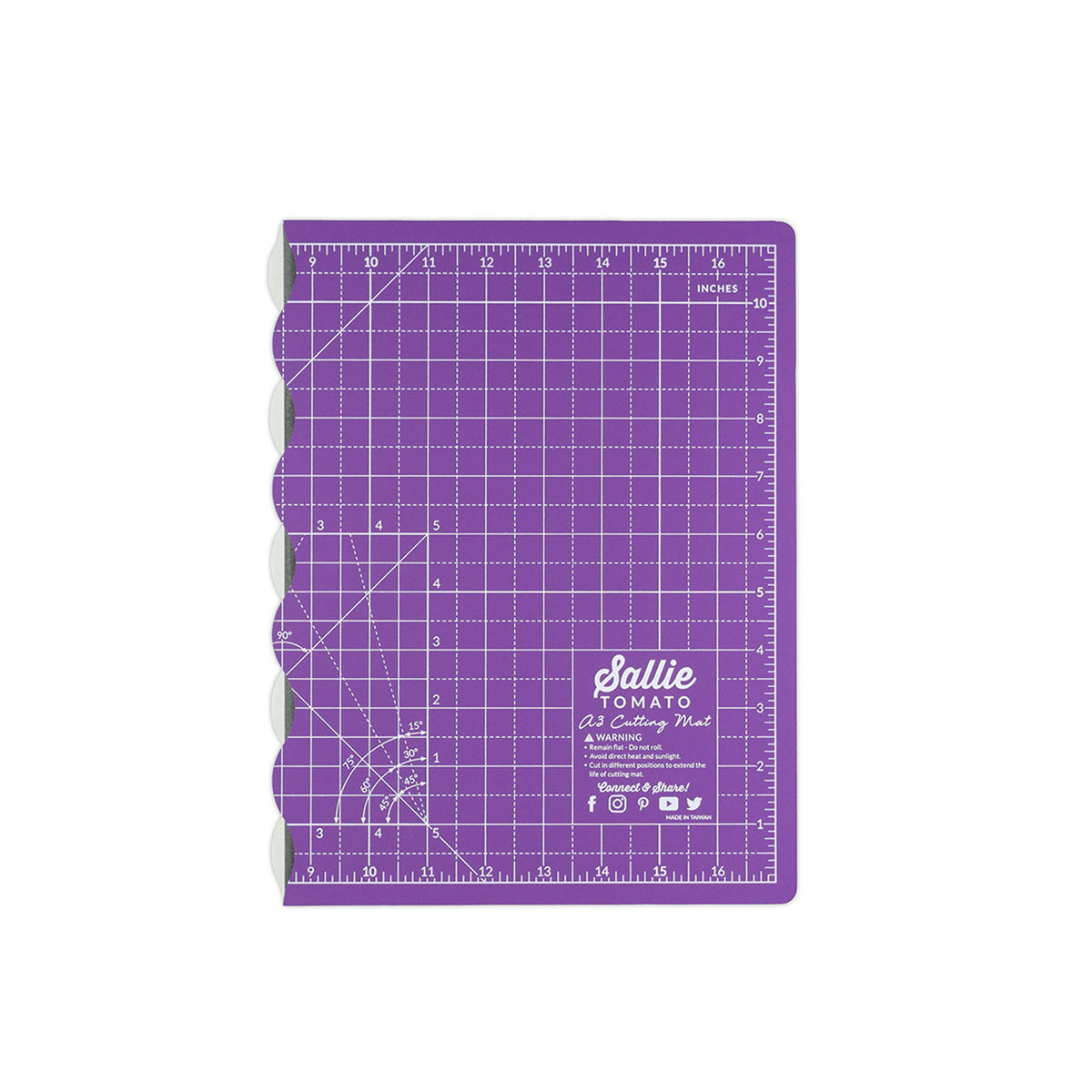 Sallie Tomato Purple A3 Foldable Cutting Mat