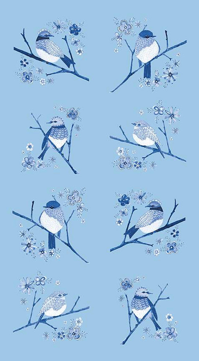 Sunshine & Dewdrops Birds Panel Sky