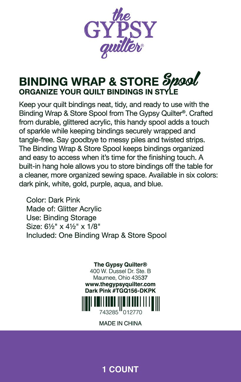 Binding Wrap and Store Spool Dark Pink