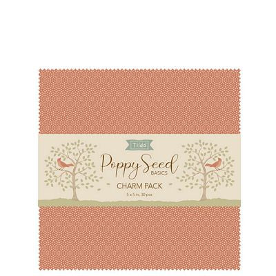Tilda Poppy Seed Charm Pack 5 in squares, 30pcs