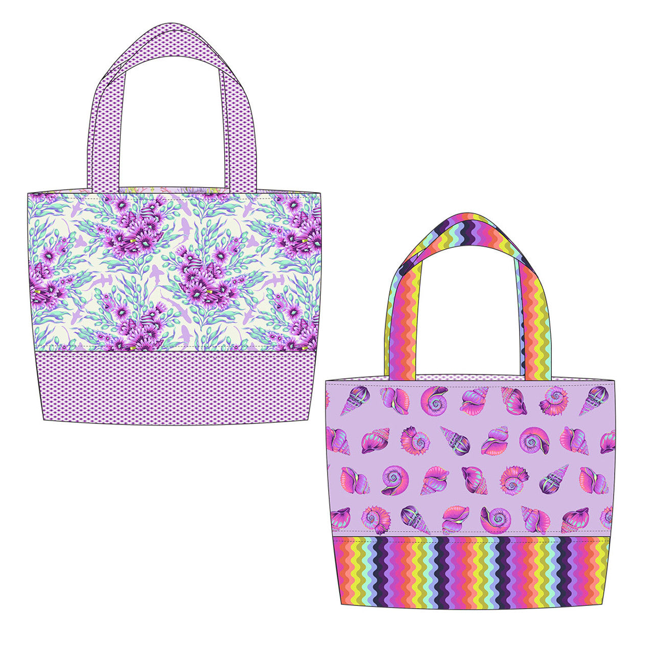 *Pre-order* Tula Pink - Reef What You Sew - Ultraviolet || Floral Reef