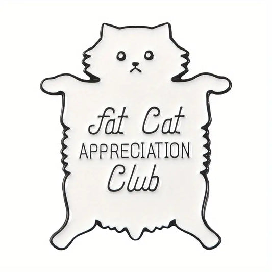 Fat Cat Club enamel pin