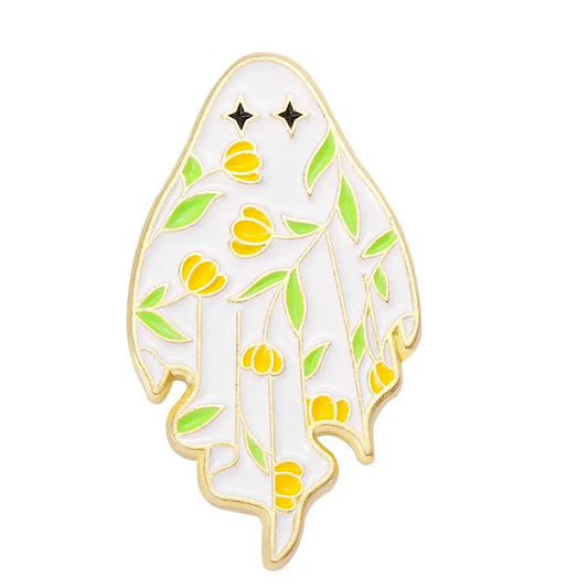 Tulip Ghost Enamel Pin