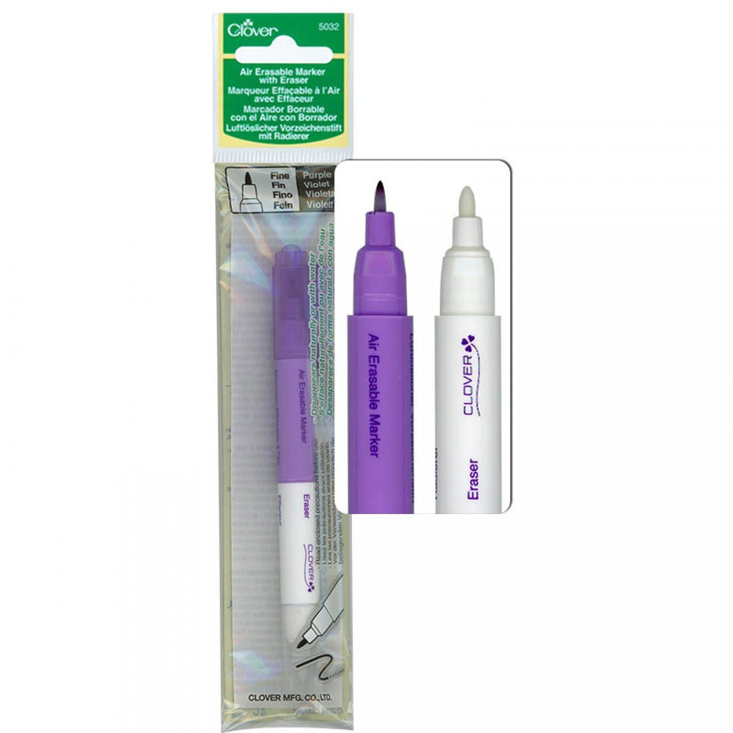 Chacopen Purple Air Erasable Marker & Eraser