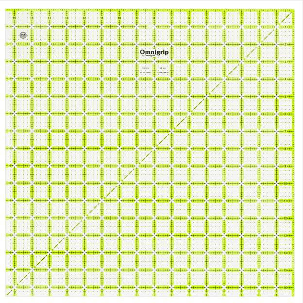 Omnigrip - Neon Square Ruler, 16-1/2" x 16-1/2" by Omnigrid
