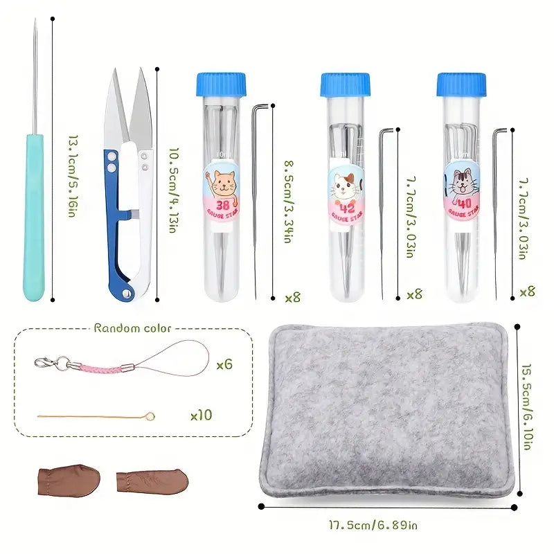 Cute Cat Needle Felting Kit - Makes 6 cats! 50% off!