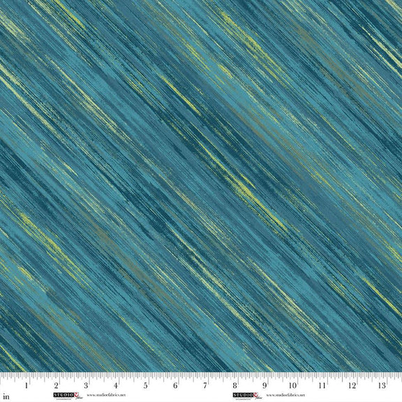 Rough Around the Edges - Sketch Stripe - Teal