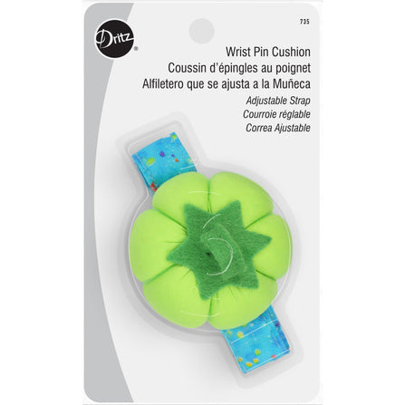 Dritz - Wrist Tomato Pin Cushion with Adjustable Strap, Assorted Colors