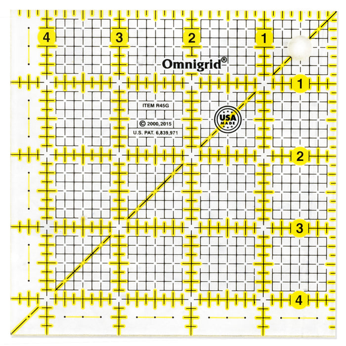 Omnigrid - Square Grid Ruler, 4-1/2" x 4-1/2"
