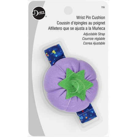Dritz - Wrist Tomato Pin Cushion with Adjustable Strap, Assorted Colors