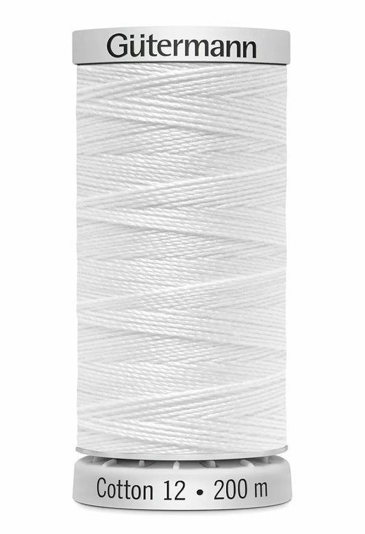 Gutermann Cotton 12 - White - 5709