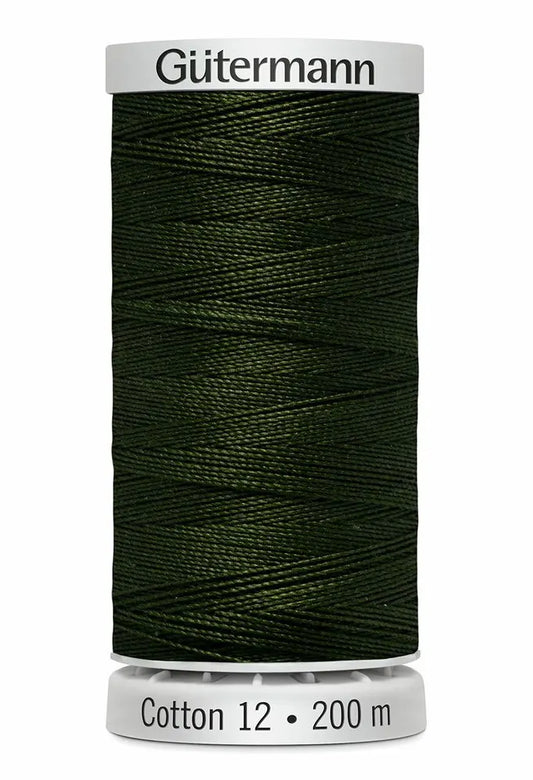 Gutermann Cotton 12 - Deep Forest Green - 9813
