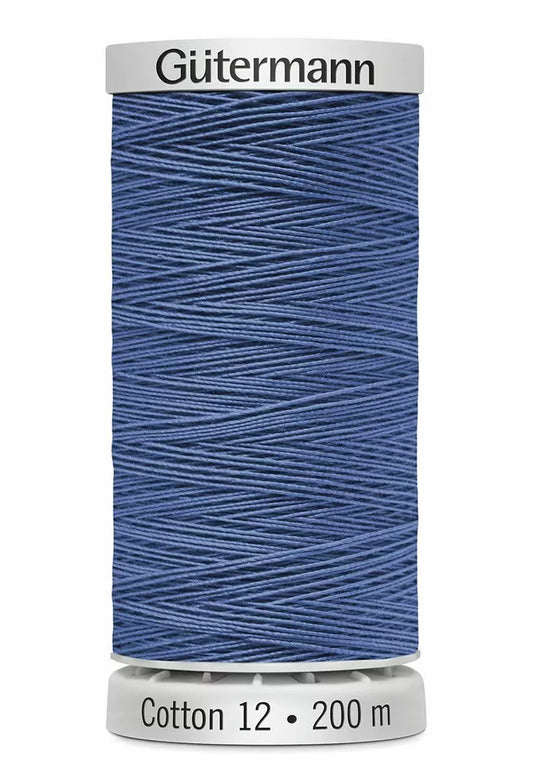 Gutermann Cotton 12 - Dark Cornflower Blue - 6140