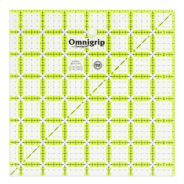 Omnigrip - Neon Square Ruler, 7-1/2" x 7-1/2" by Omnigrid